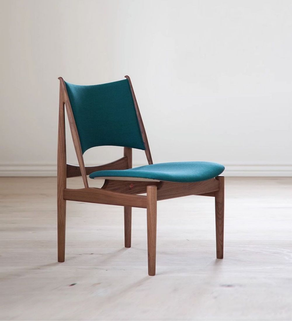 Log fabric leather dining chair F103