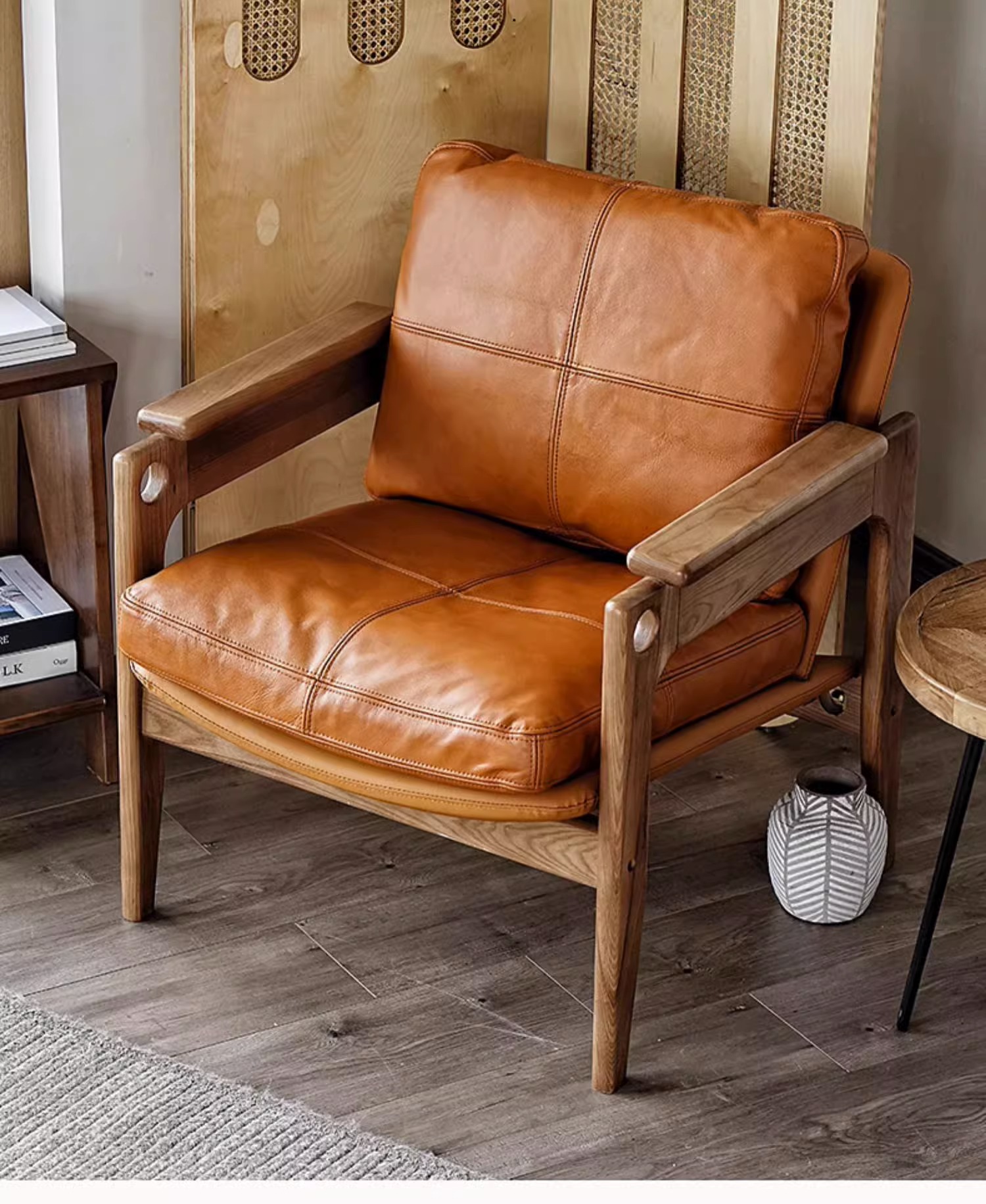 solid wood armchair living room F107
