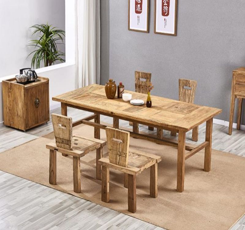 High quality solid wood dining table and chairs F116