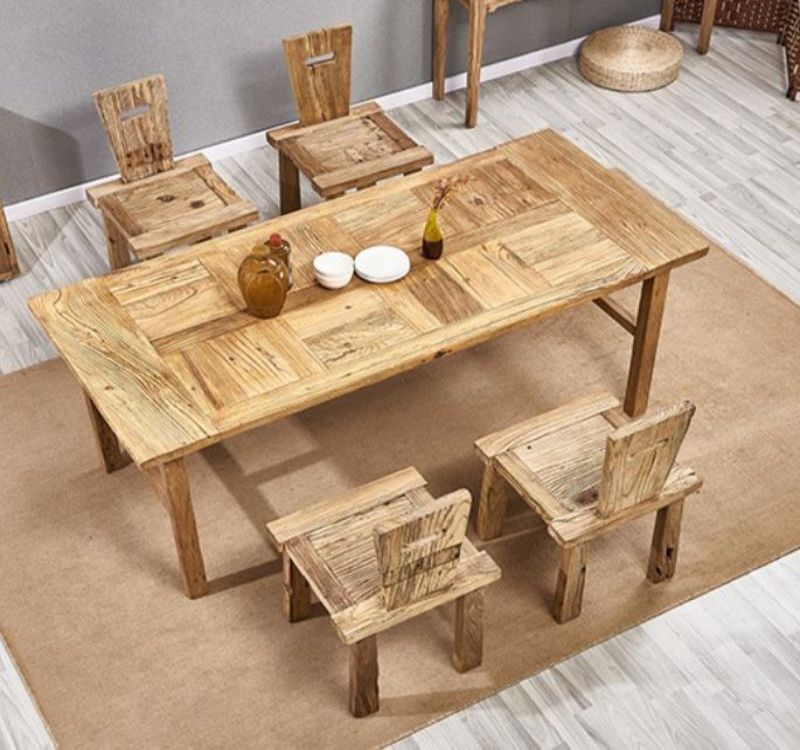 High quality solid wood dining table and chairs F116