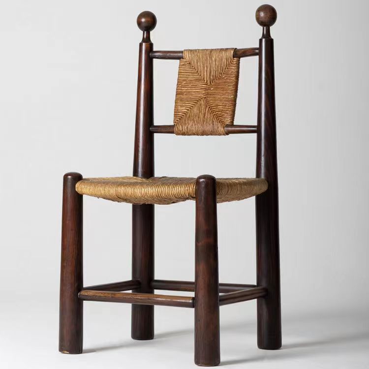 Solid wood rattan chair F118
