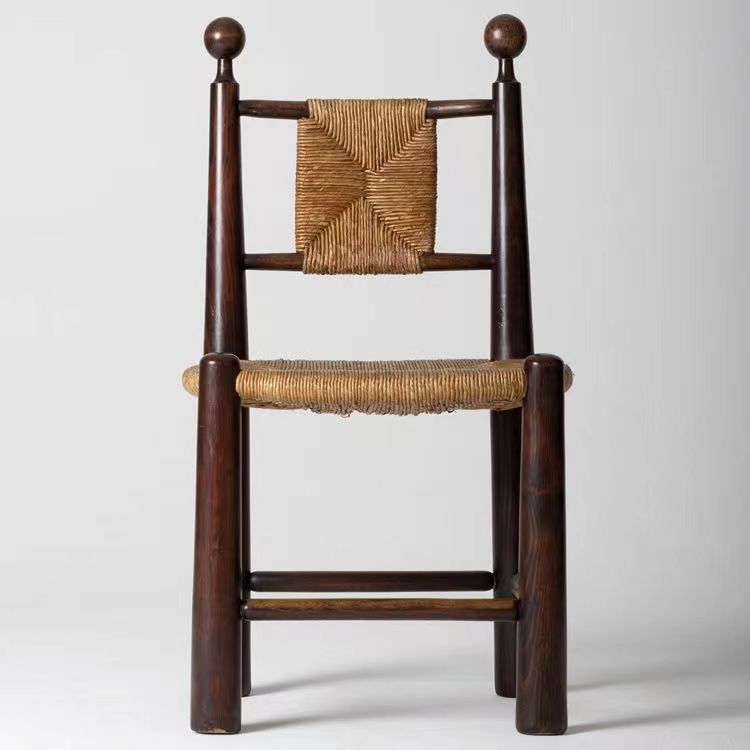 Solid wood rattan chair F118