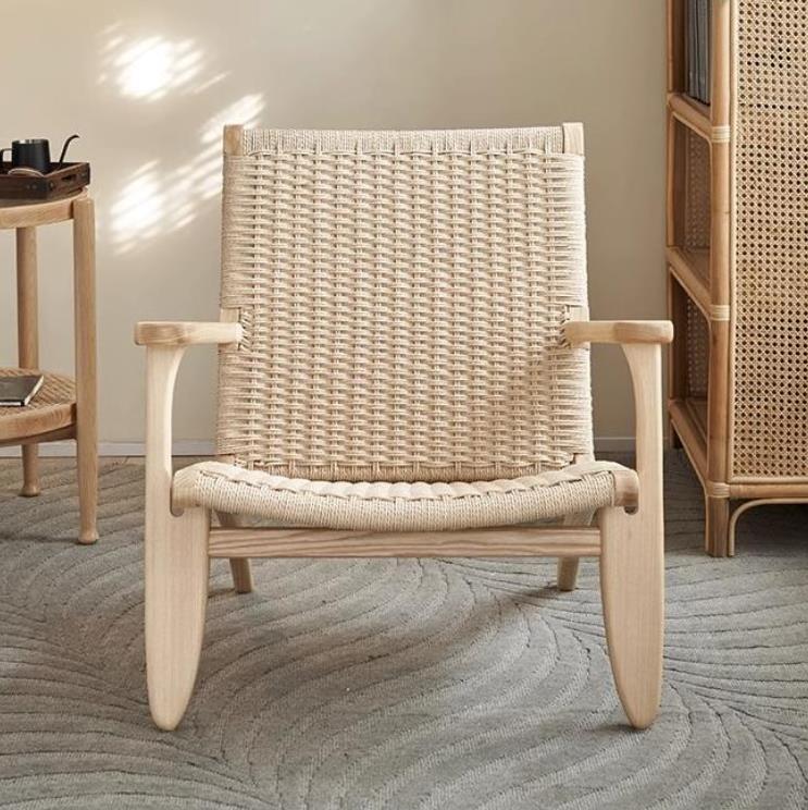 B&B solid wood rattan chair F138
