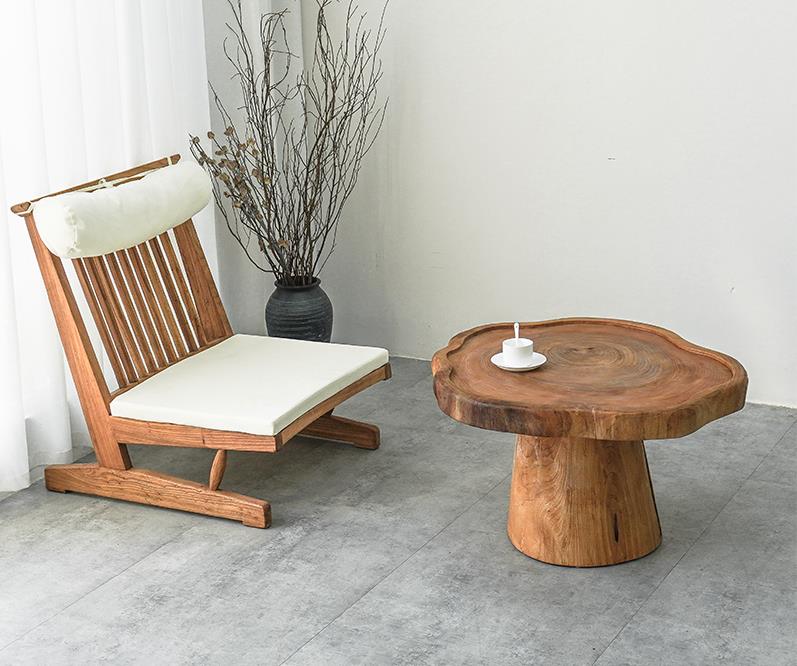 Natural log living room coffee table F146