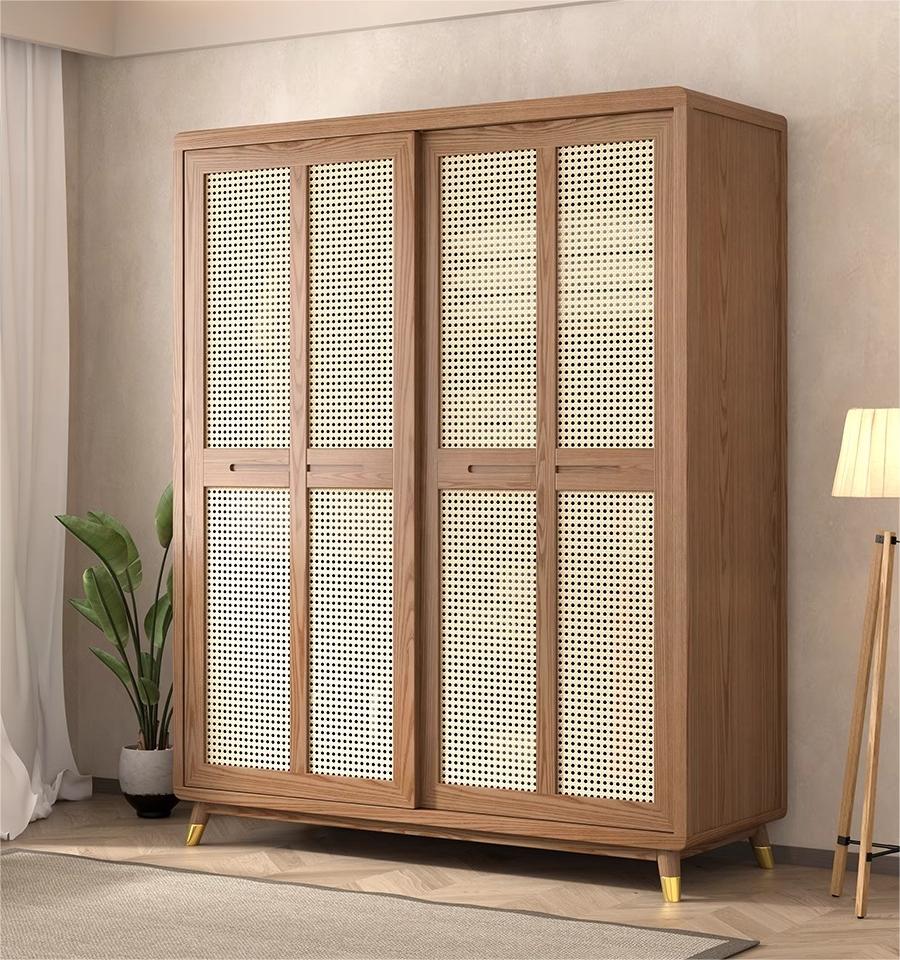 Natural log bedroom wardrobe F147
