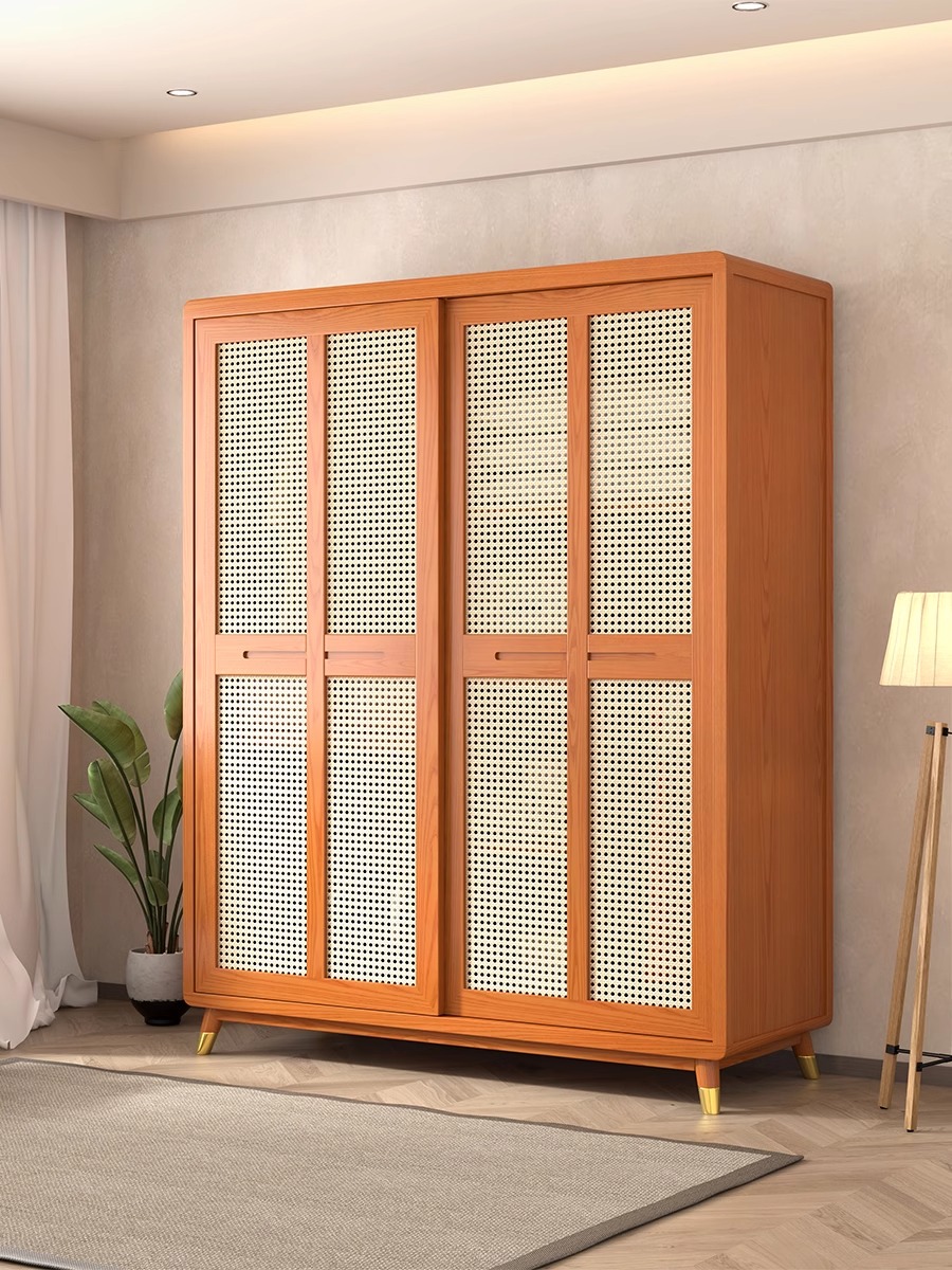 Natural log bedroom wardrobe F147