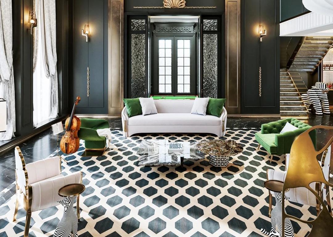 Italian furniture luxury living room furni...