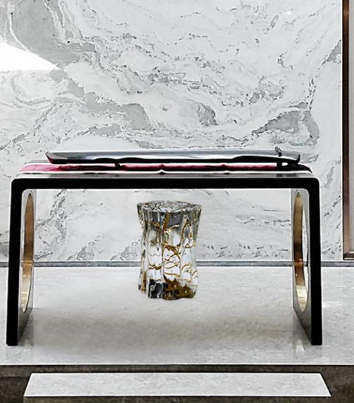 Transparent crystal side table and tea stool A061