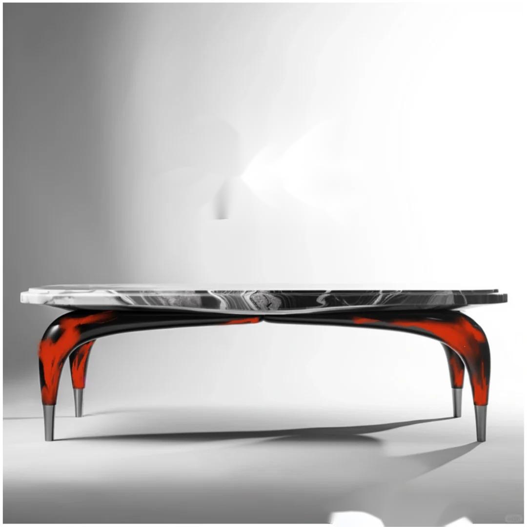 High-end art dining table A079