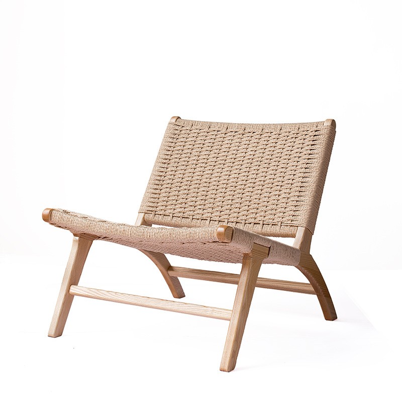 Rattan solid wood leisure chair F183