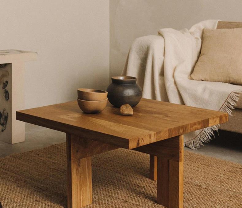 Natural log living room furniture coffee table ...