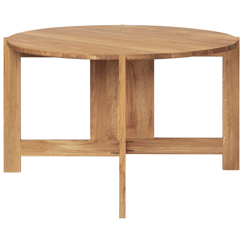 Natural log round dining table F189
