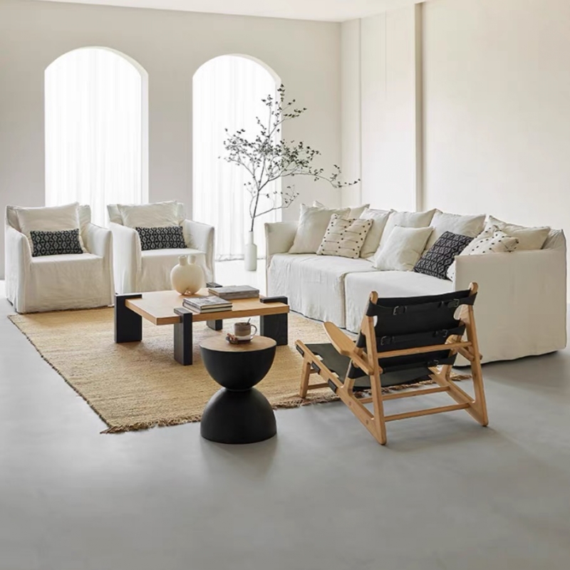 Wabi-sabi art fabric sofa F213