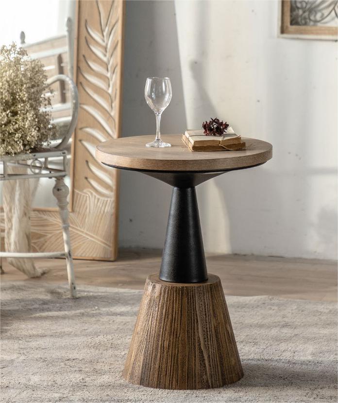 Wabi-sabi style solid wood creative corner table F227