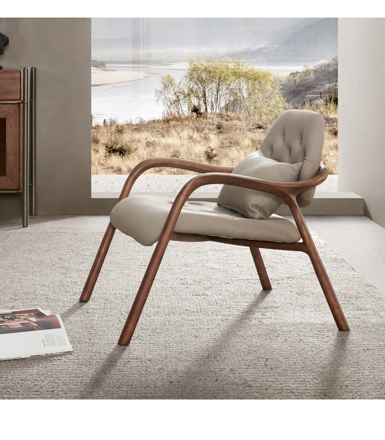 North American solid wood sofa chair F239