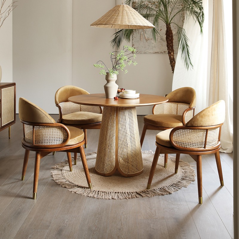 Log furniture dining table and chair set F243