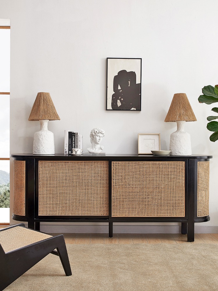 Nordic rattan storage cabinet F246