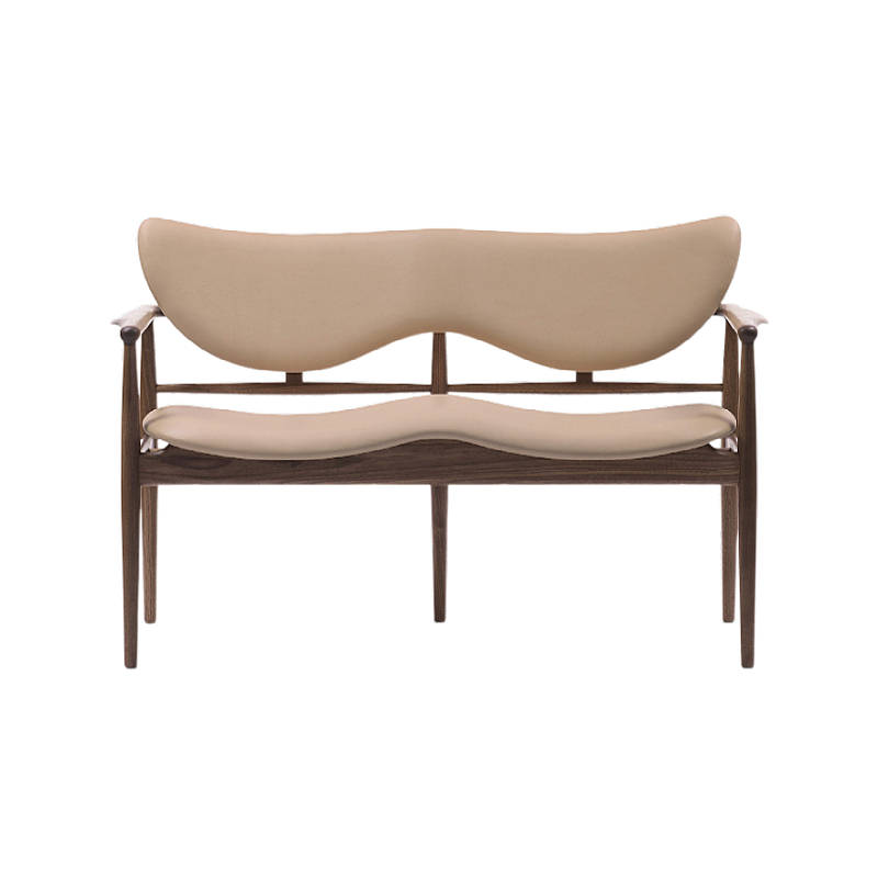 Black walnut two-seat sofa F262
