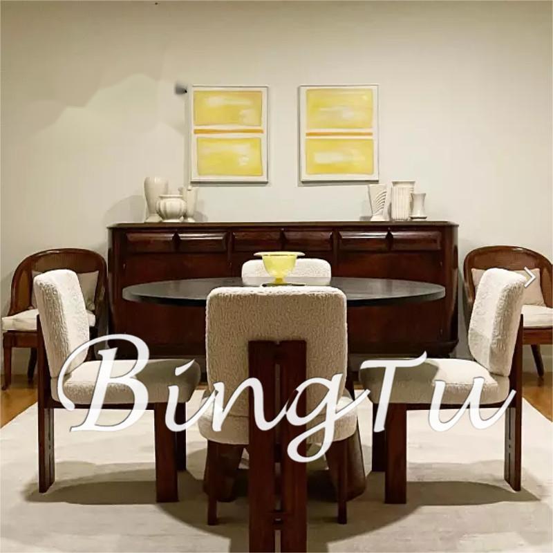 Retro dining room backrest dining chair F265