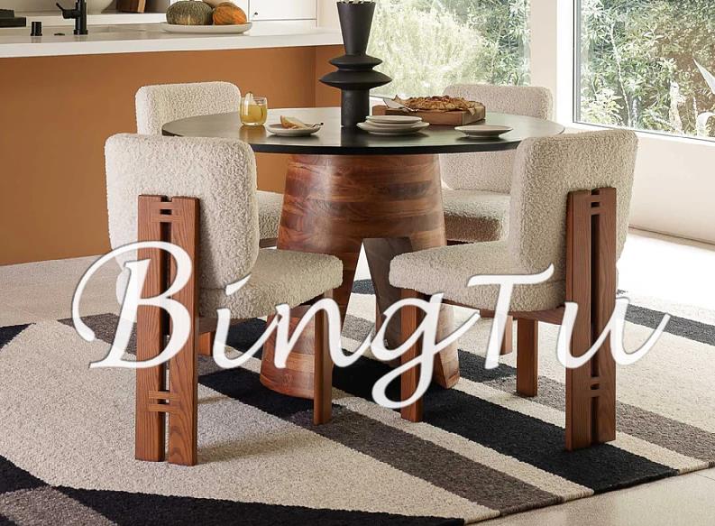 Retro dining room backrest dining chair F265