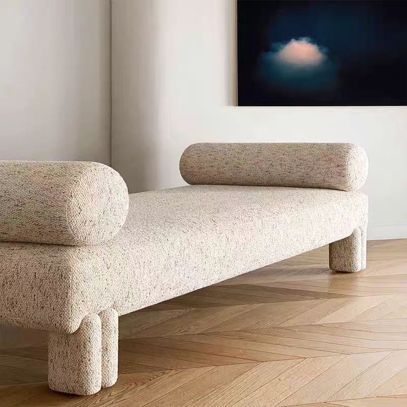 Woolen velvet bench for living room and bedroom...
