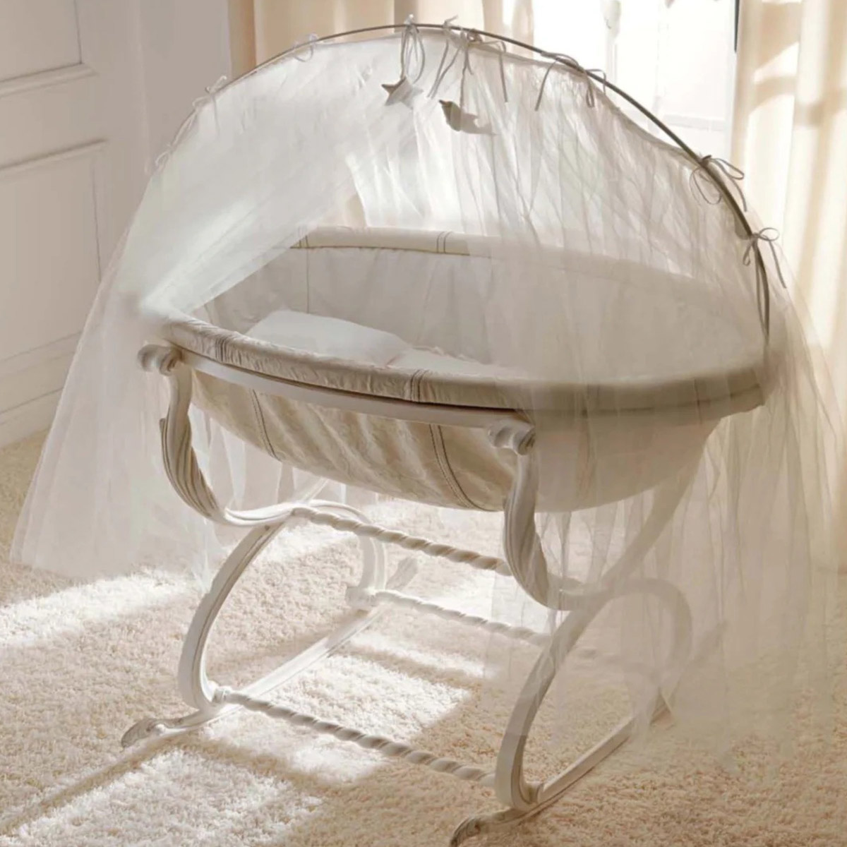 European style luxury solid wood cradle H248