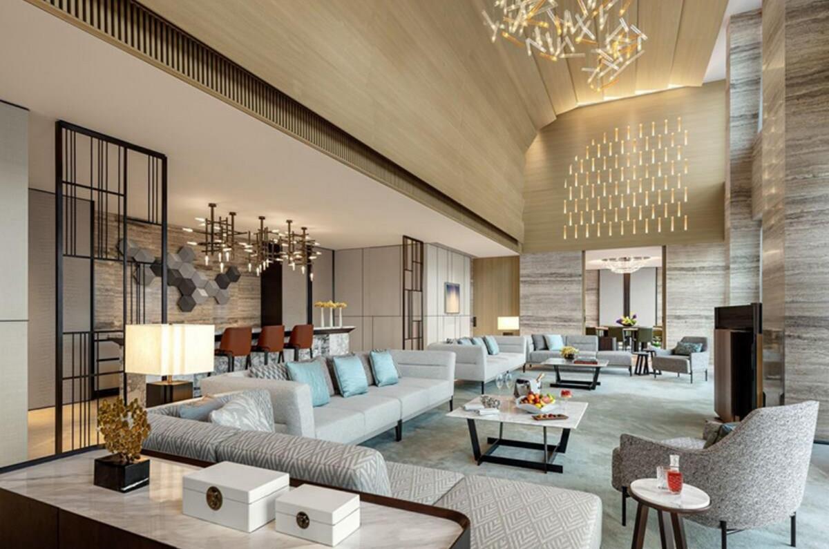 Full set of hotel lobby public area furniture l...