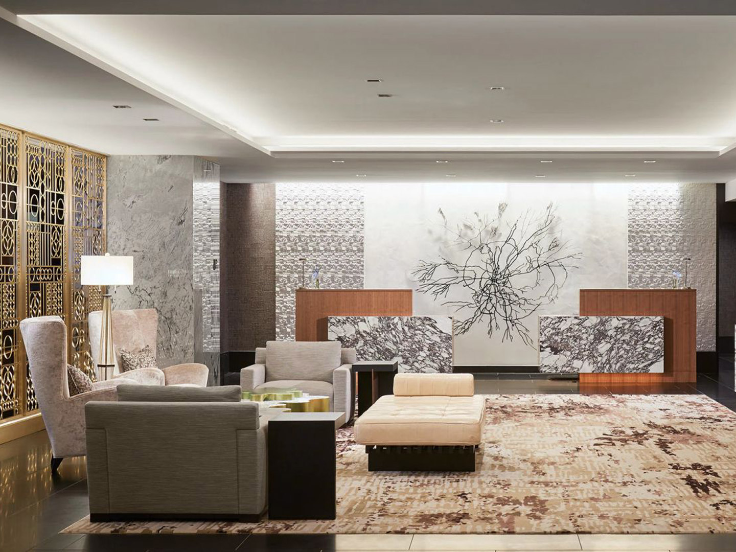Five-star hotel furniture factory customizes standard room full set of hotel special beds J-010