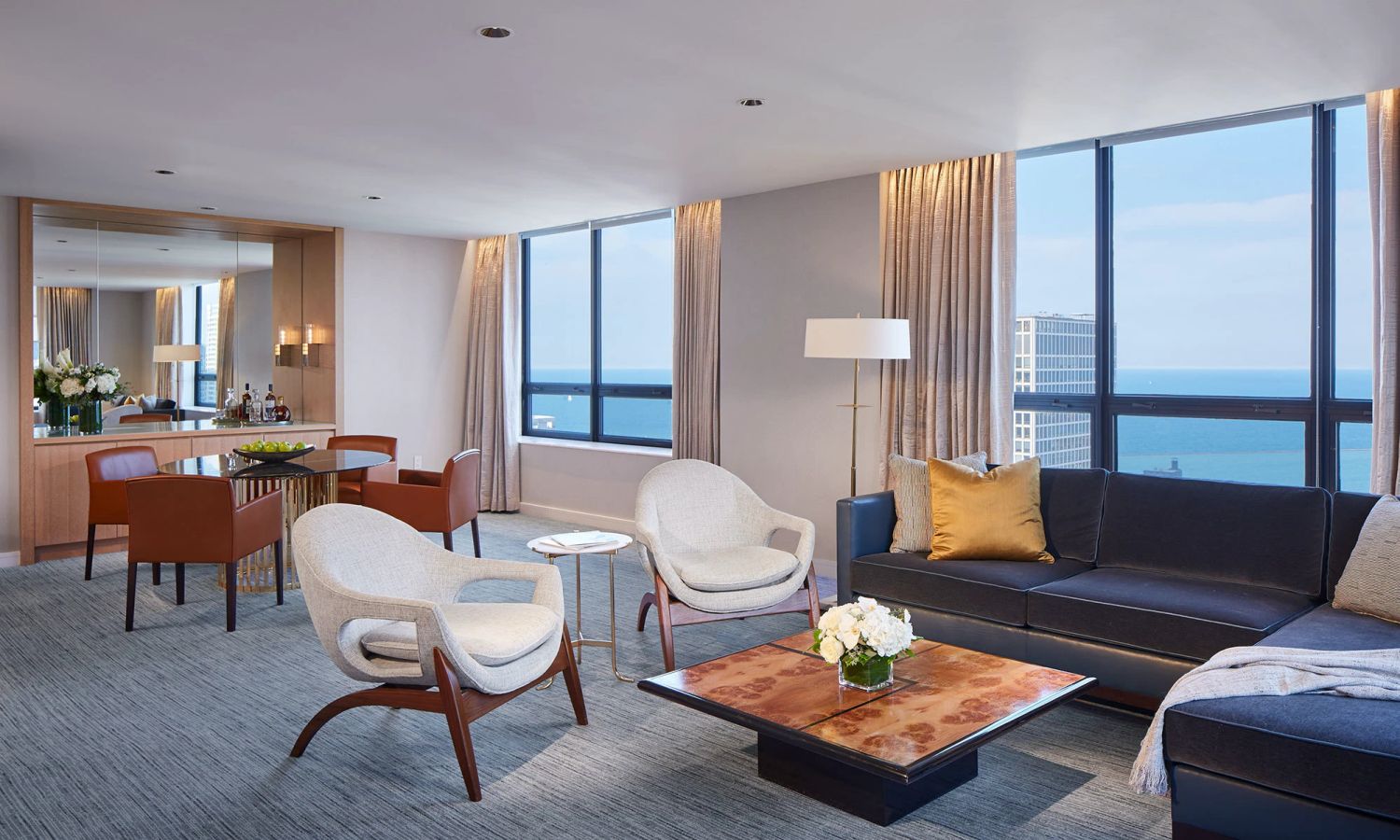 Five-star hotel furniture factory customizes standard room full set of hotel special beds J-010