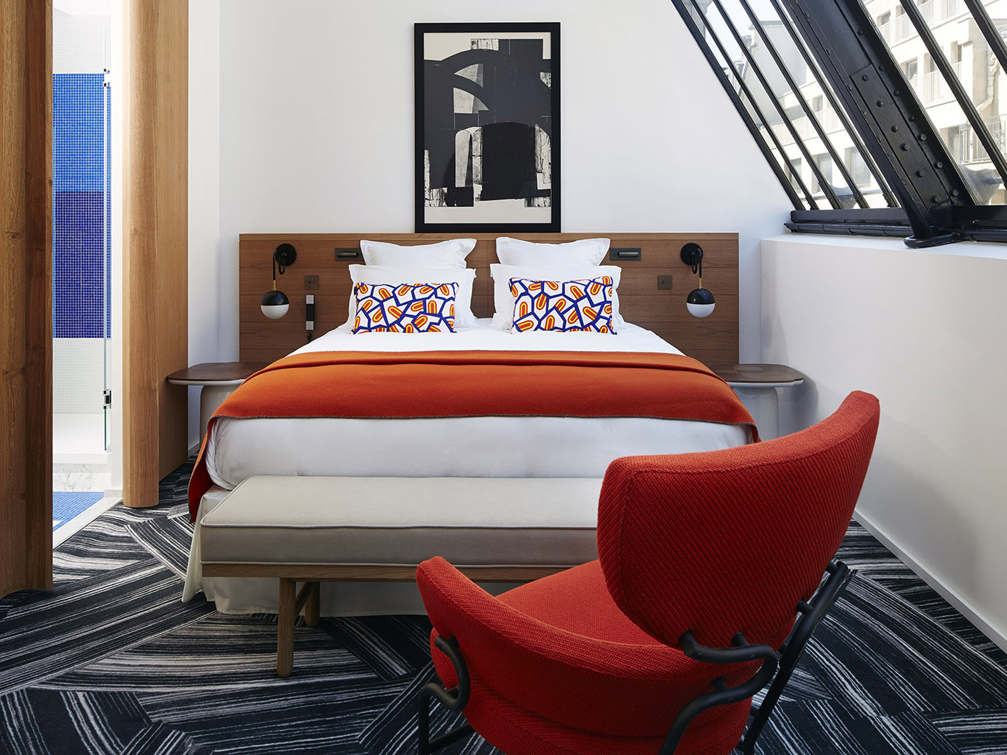 Modern simple model room hotel villa furniture ...