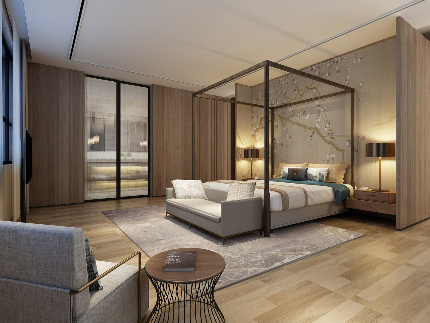Luxury high-end five-star hotel villa furniture set  J-045