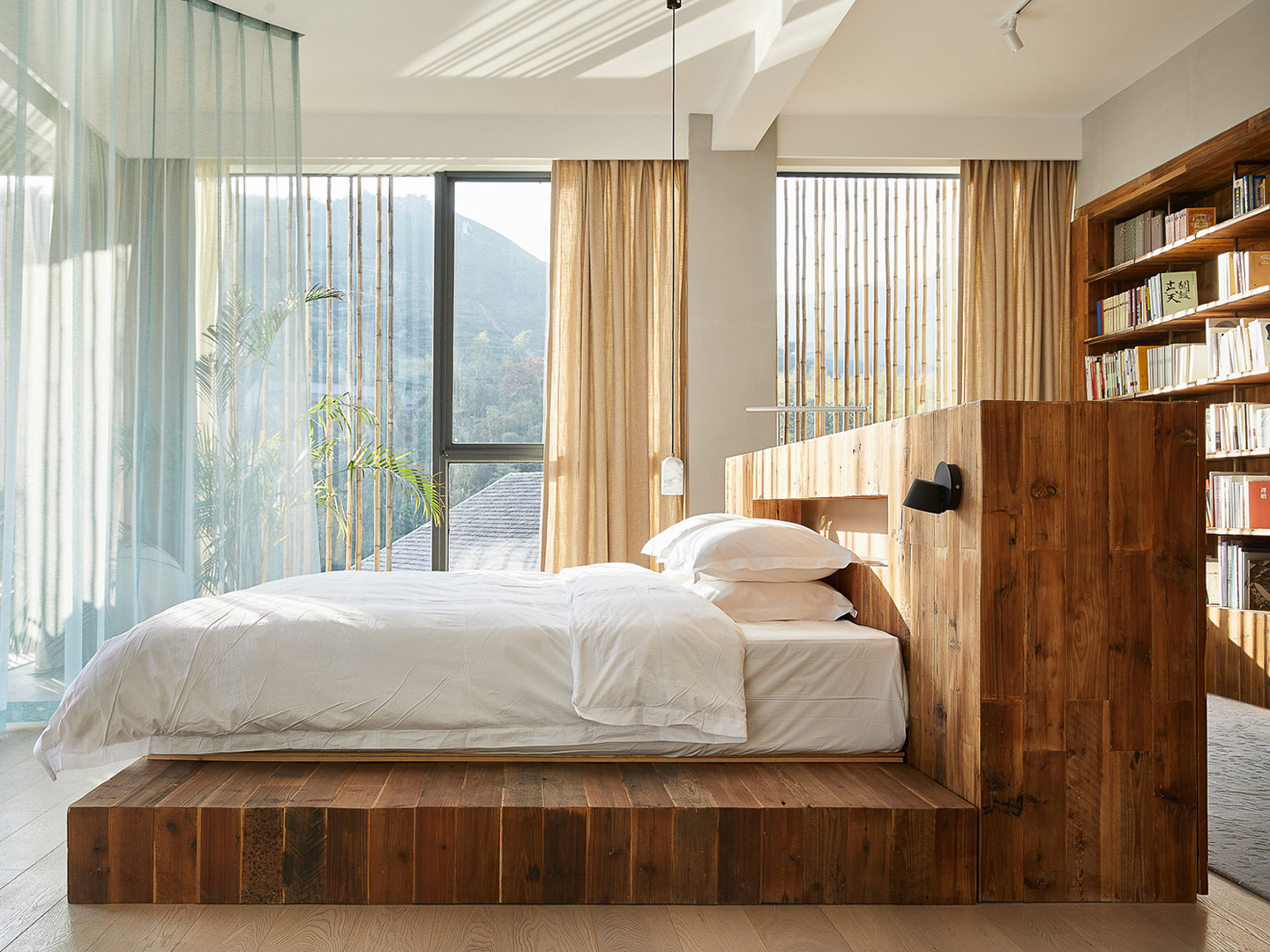 Modern minimalist model room hotel high-end bedroom furniture set J-062