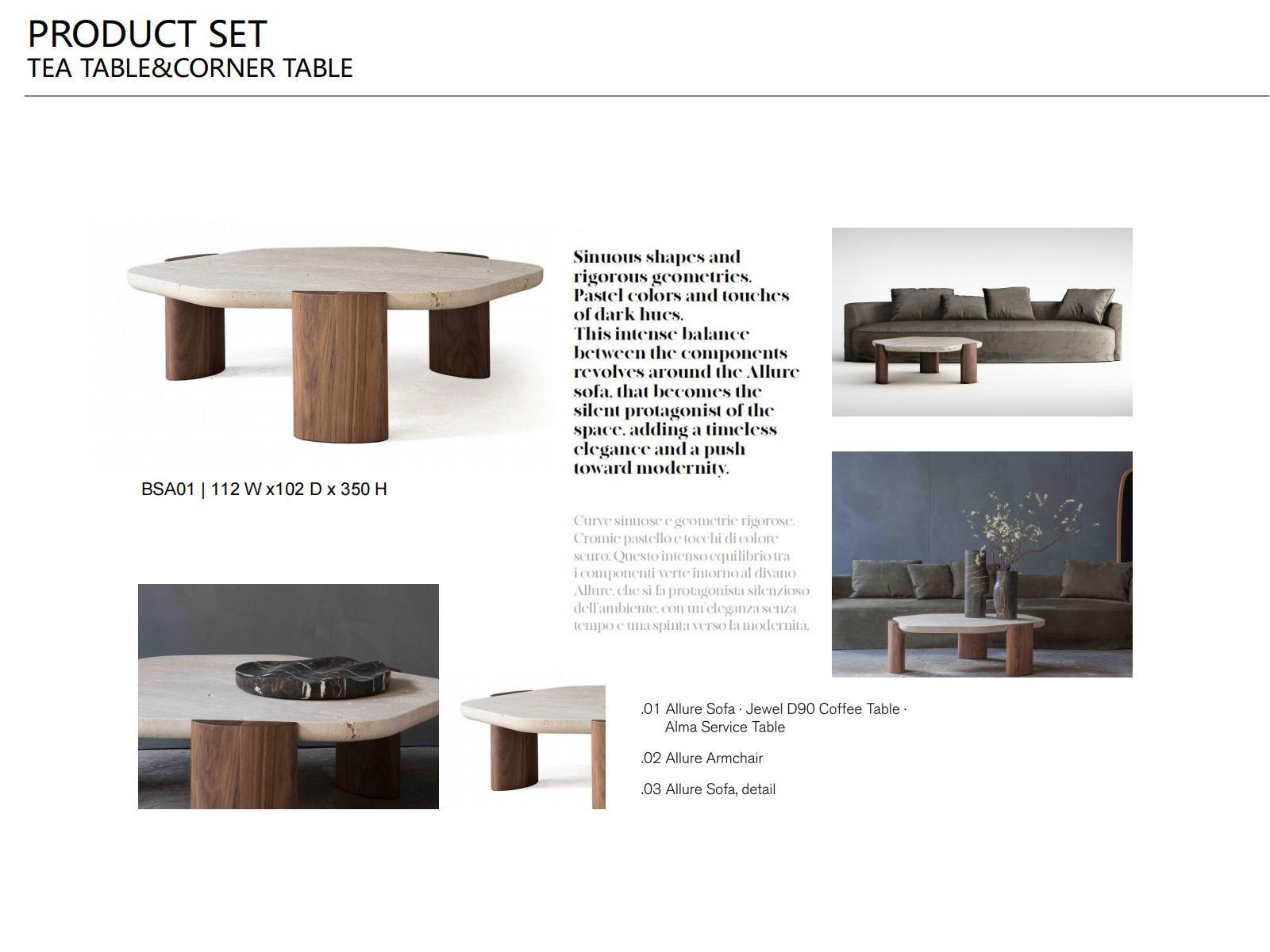 High-end homestay resort furniture project coffee table tea table customization Q-045