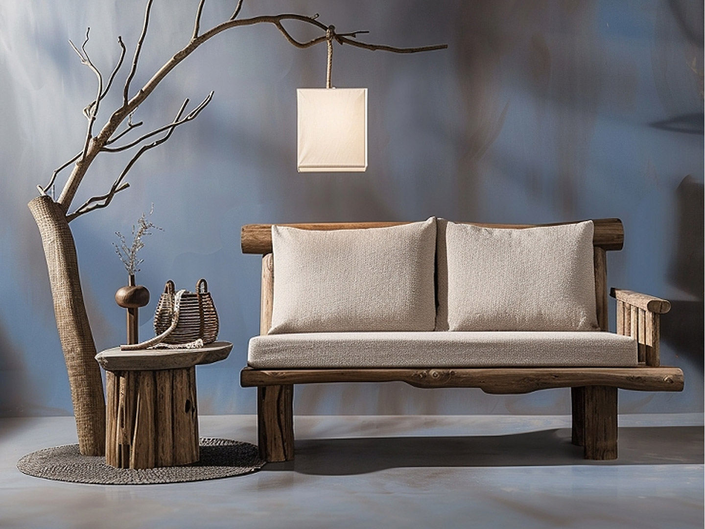 Furniture customization factory homestay apartment resort solid wood sofa Q-162