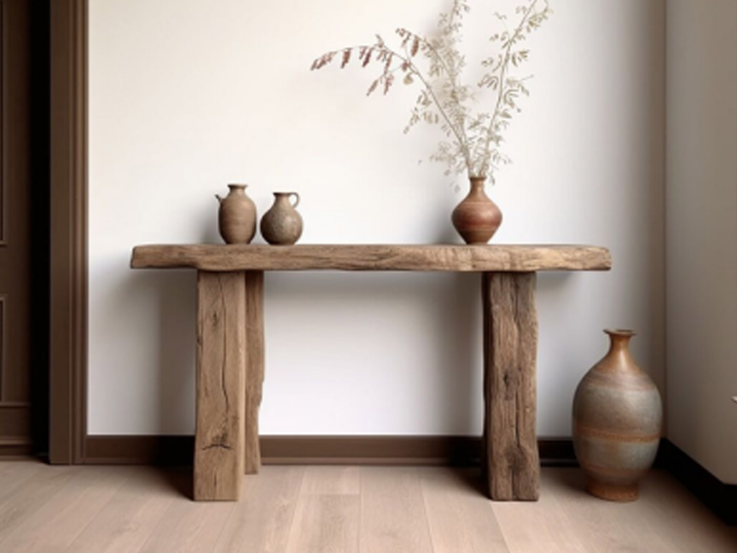 High-end B&B apartment solid wood porch table Q...