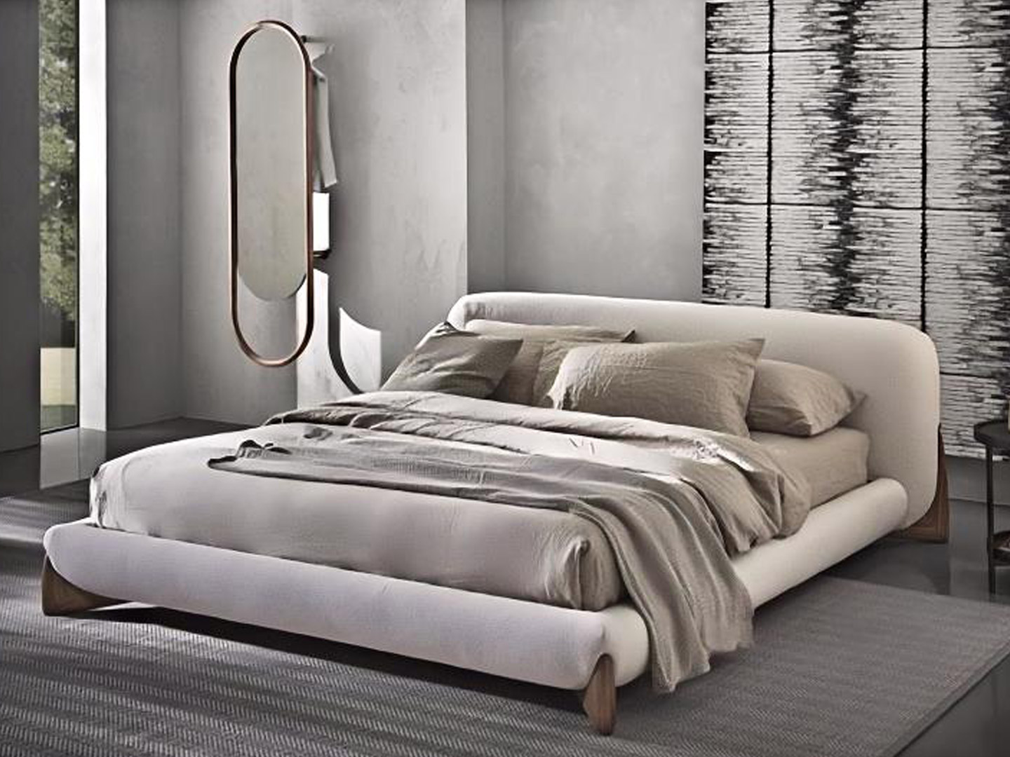 High-end furniture custom factory bedroom double bed Q-121