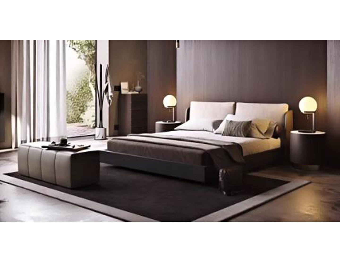 High-end B&B Resort Furniture Double Bed Q-134