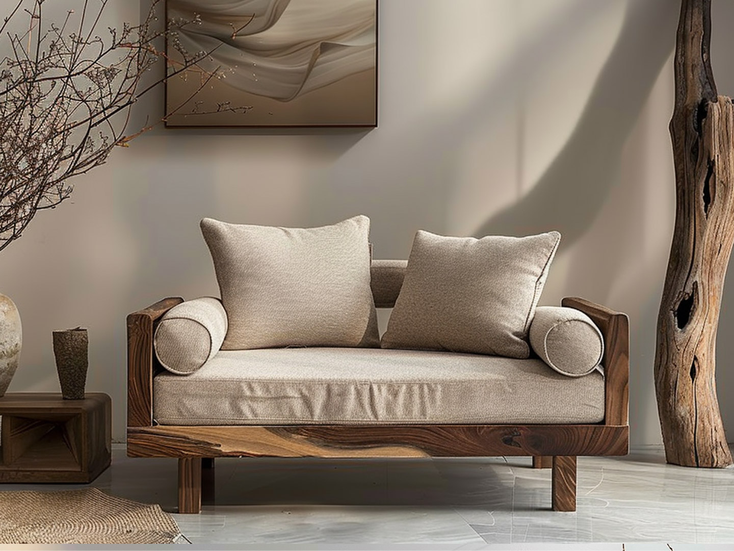 B&B Apartment Resort Solid Wood Old Sofa Q-161