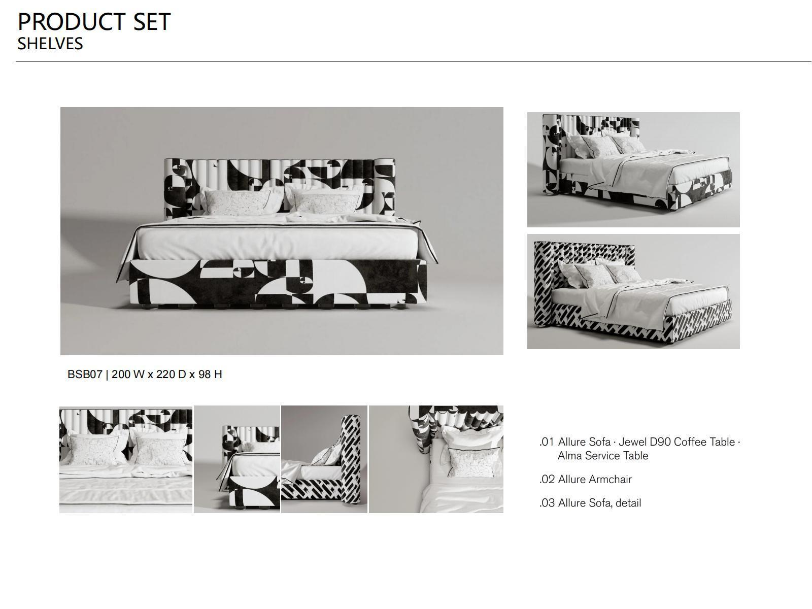Designer furniture bed and breakfast hotel double bed Q-123
