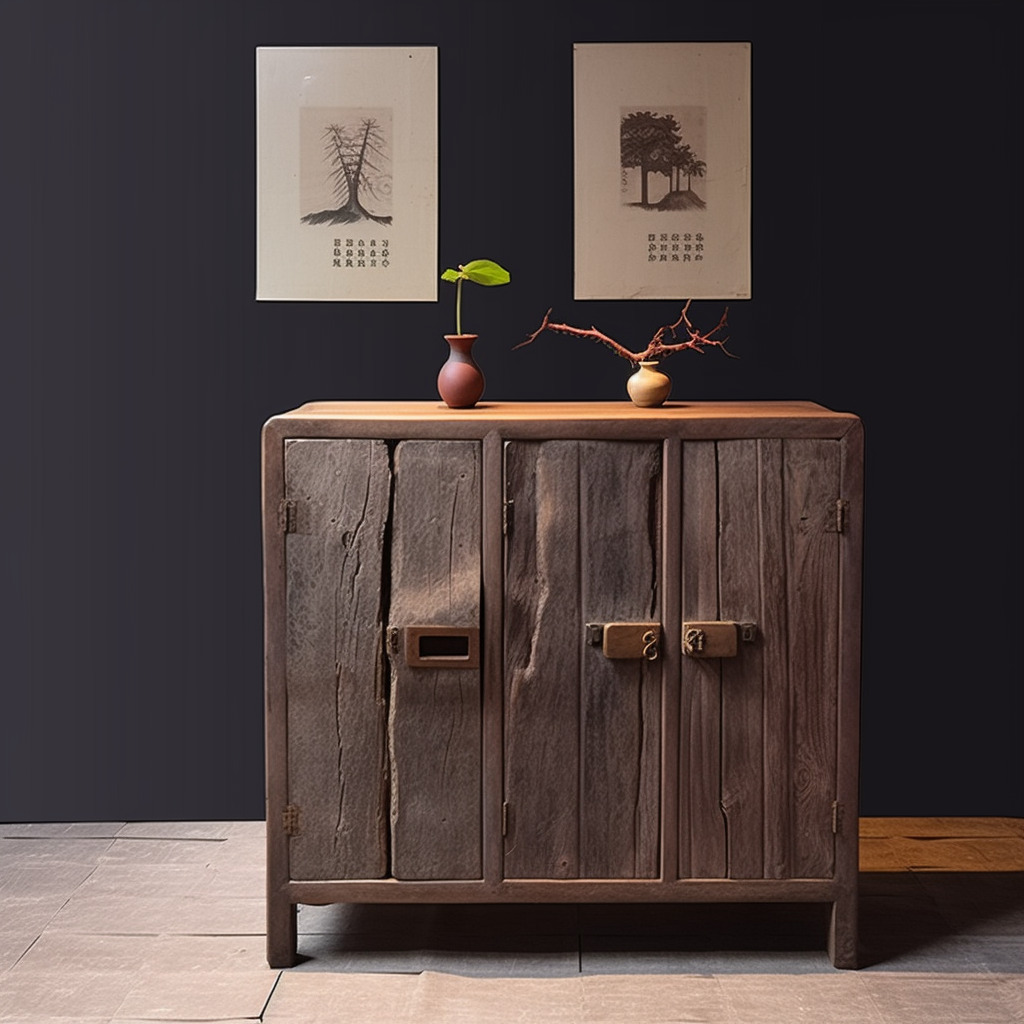 Furniture Customization Factory Homestay Resort Solid Wood Sideboard Q-170