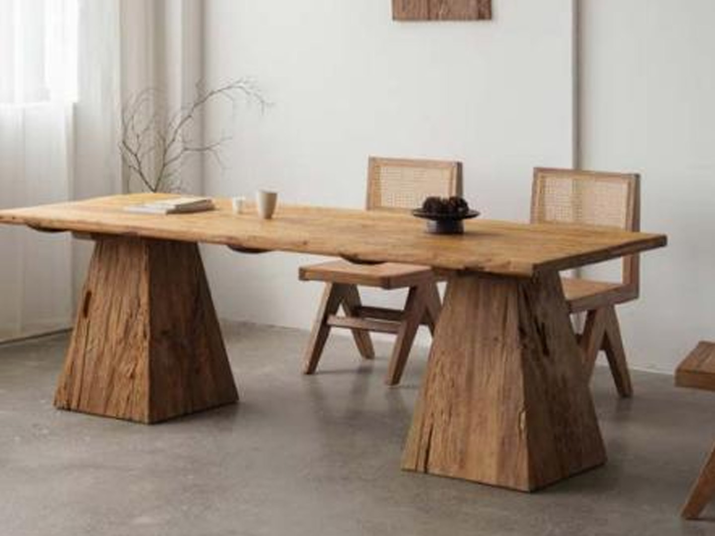 Wabi-sabi antique dining room furniture Q-283