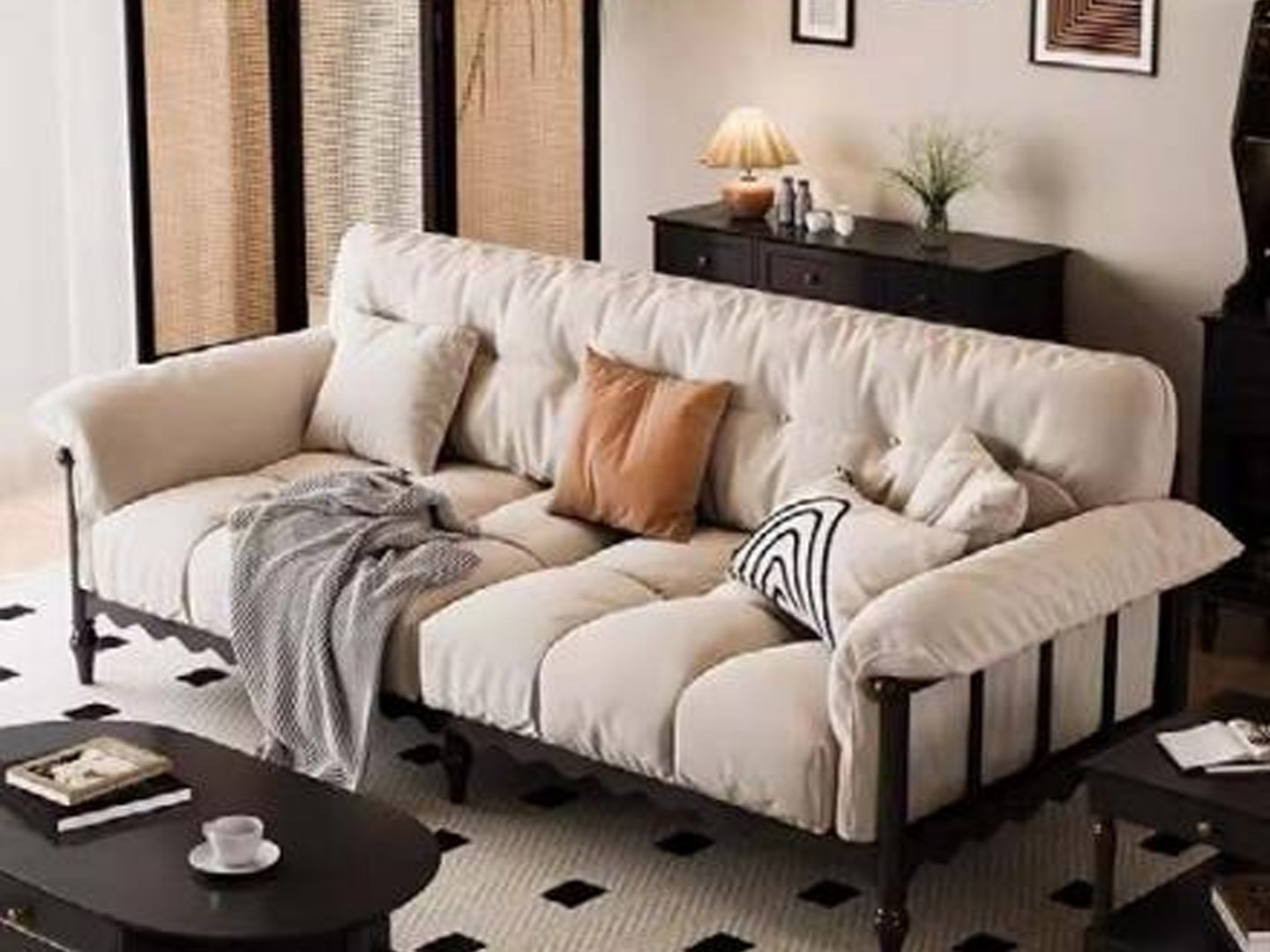 Hotel villa resort high-end living room sofa customization Q-342