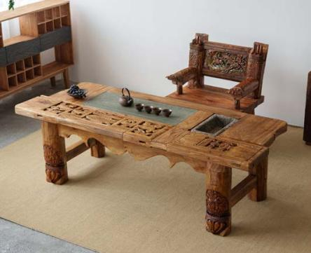 High-end B&B resort furniture tea table and chairs Q-290