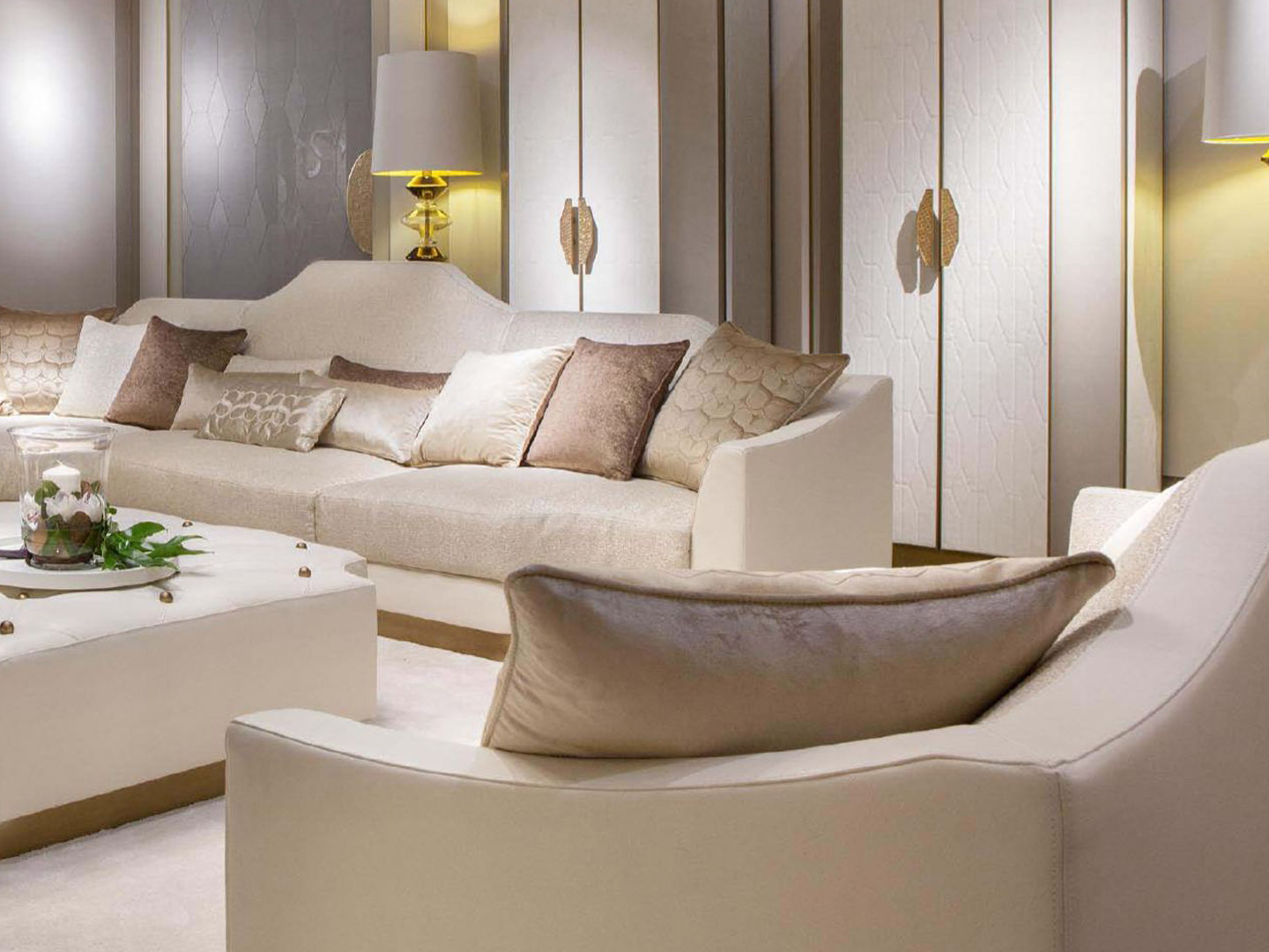 High-end luxury star hotel villa custom furniture lobby sofa J-113