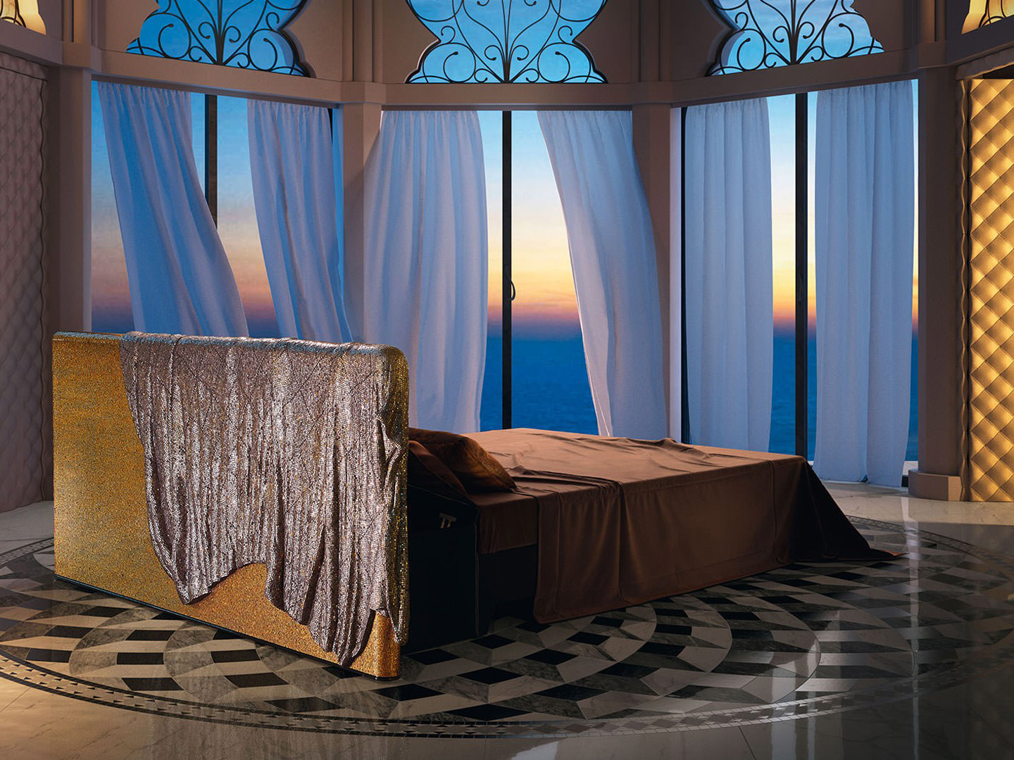 Italian modern star hotel guest room bedroom furniture set J-115