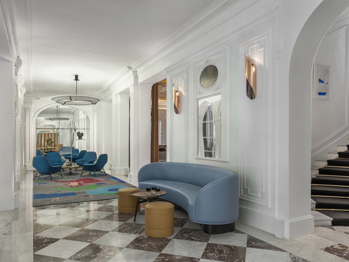 Furniture designer works custom hotel furniture...