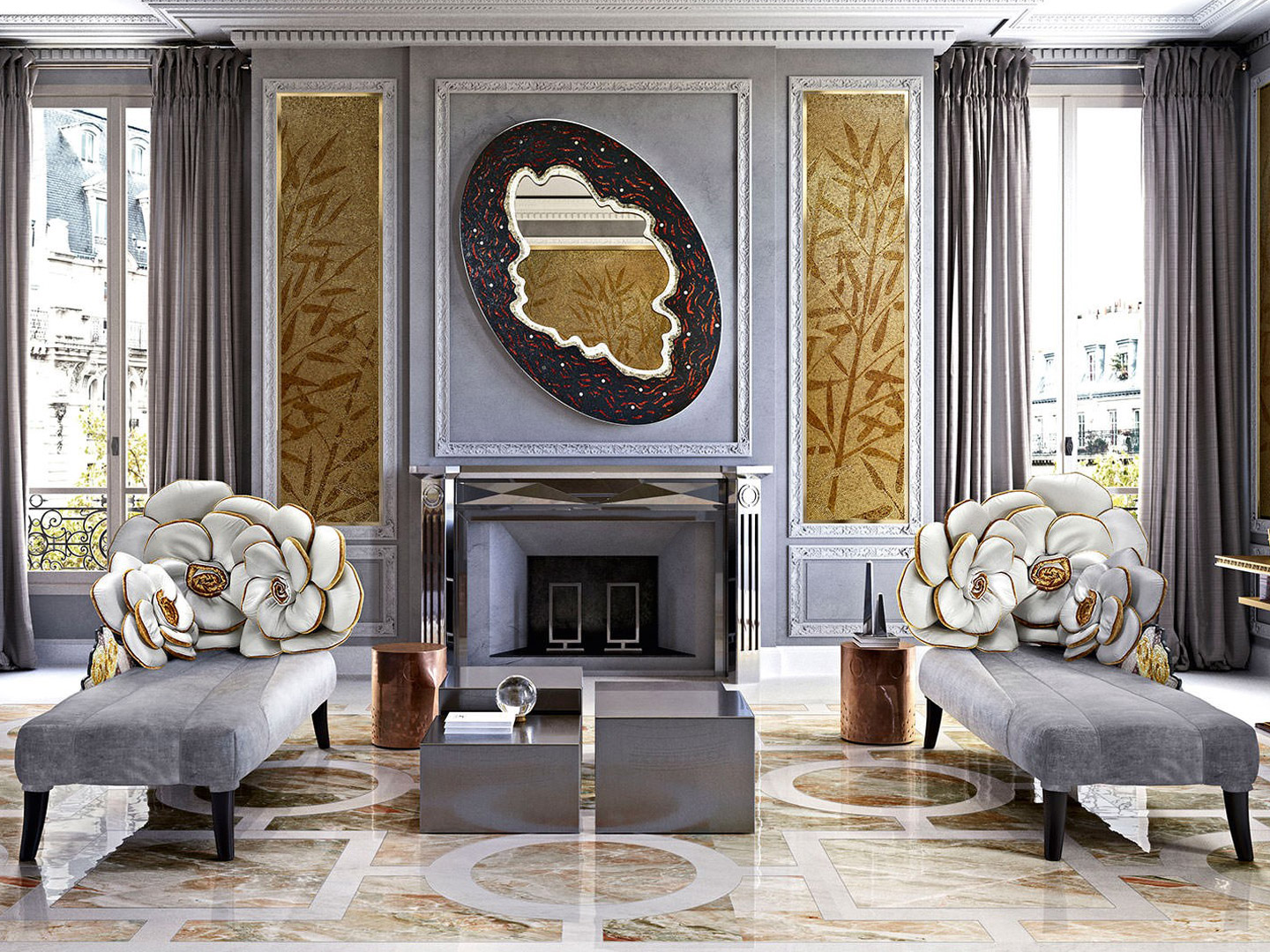 Luxury simple modern hotel furniture lobby sofa combination J-106
