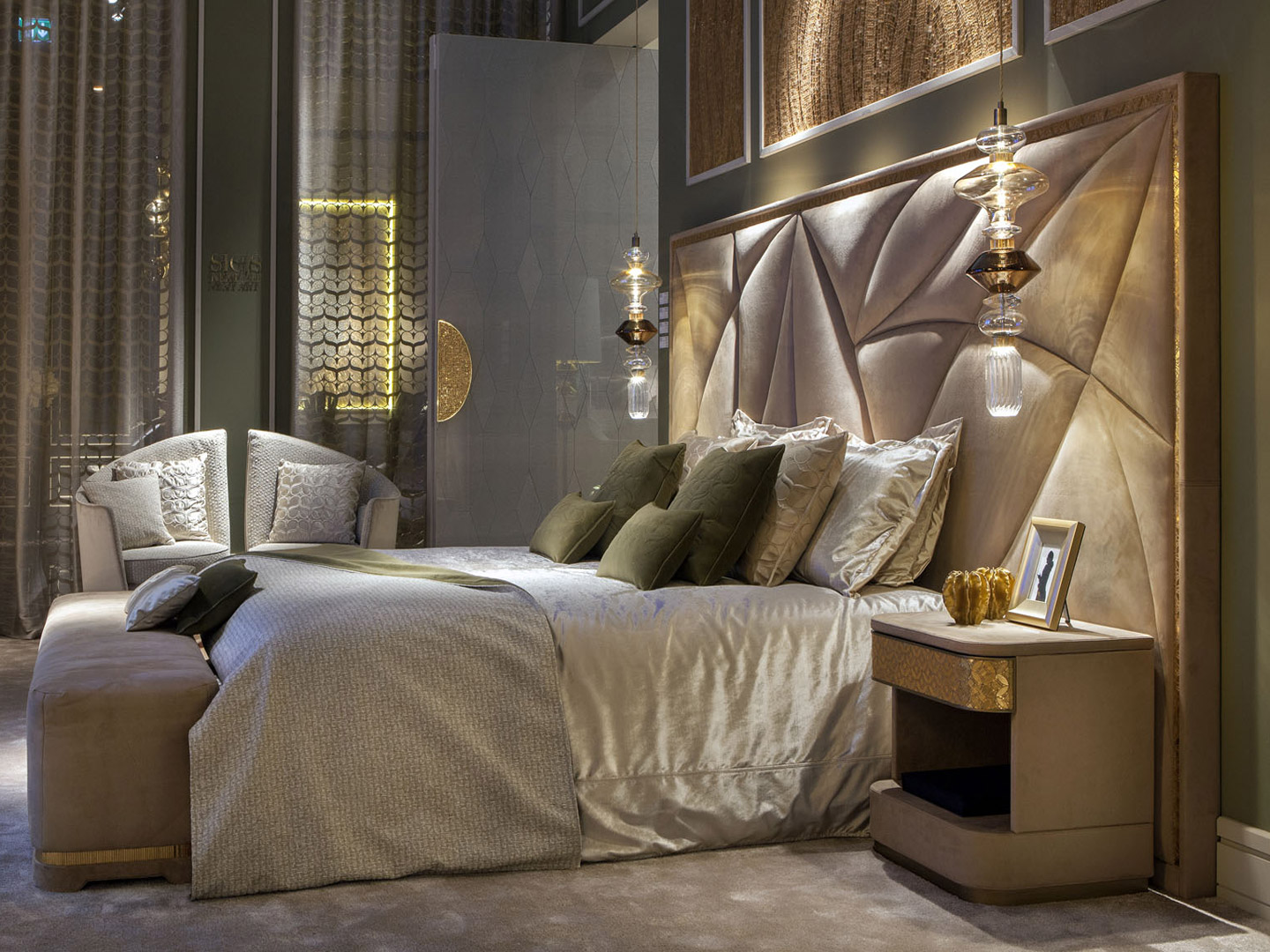 Italian high-end luxury hotel bedroom furniture set J-110