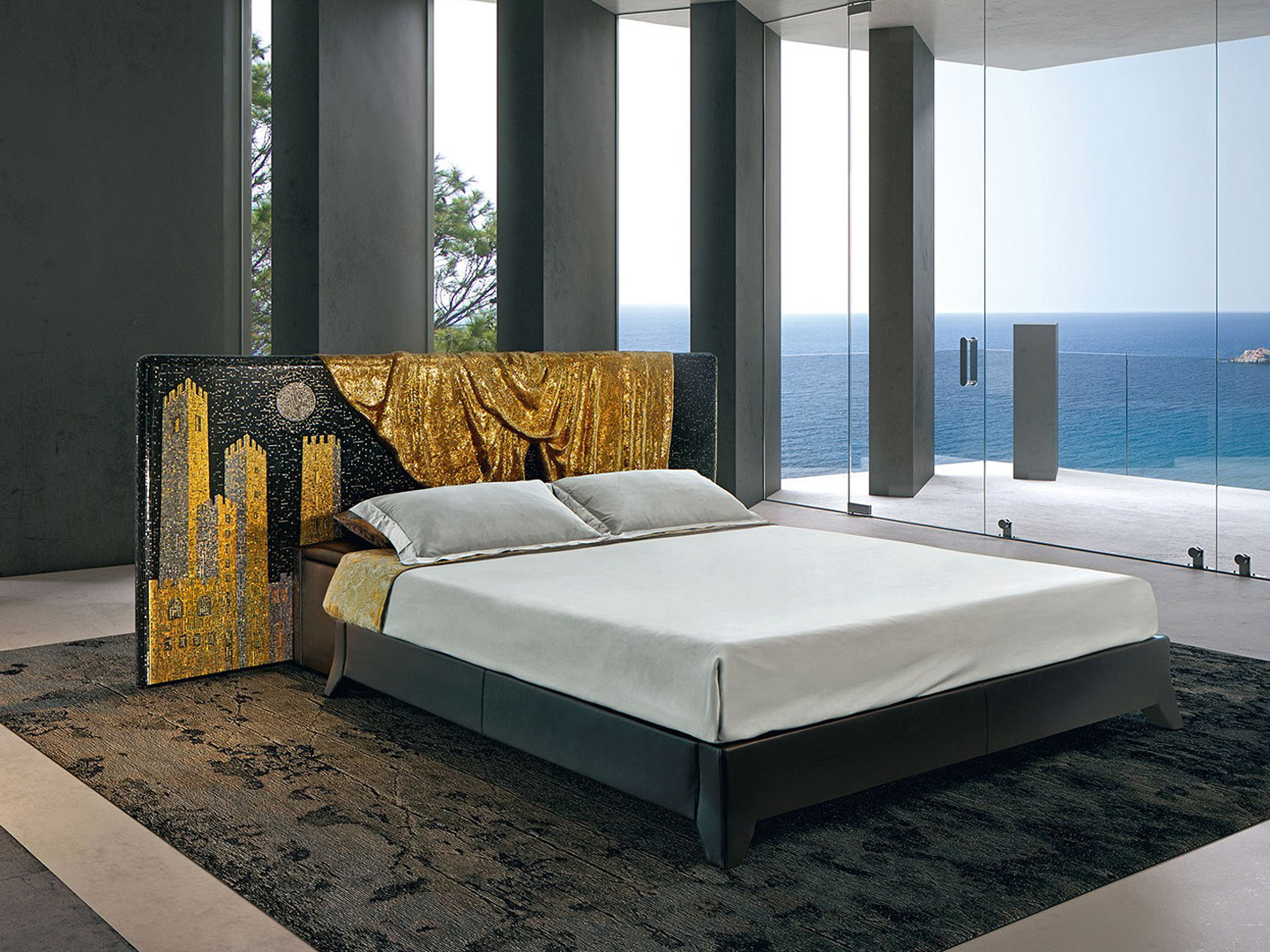 Italian modern star hotel guest room bedroom furniture set J-115