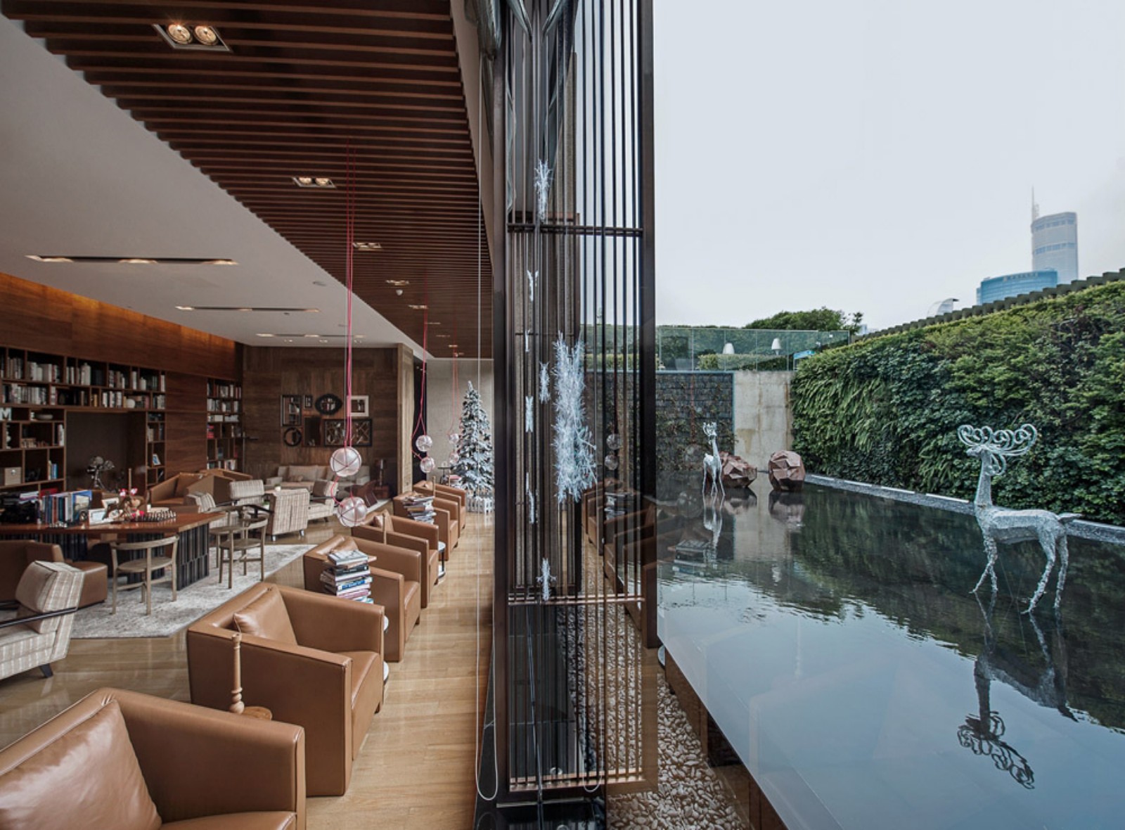Italian high-end light luxury villa hotel custom furniture J-172